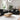 Canapea 3 buc. Negru Material textil din in