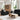 Canapea 3 buc. Negru Material textil din in