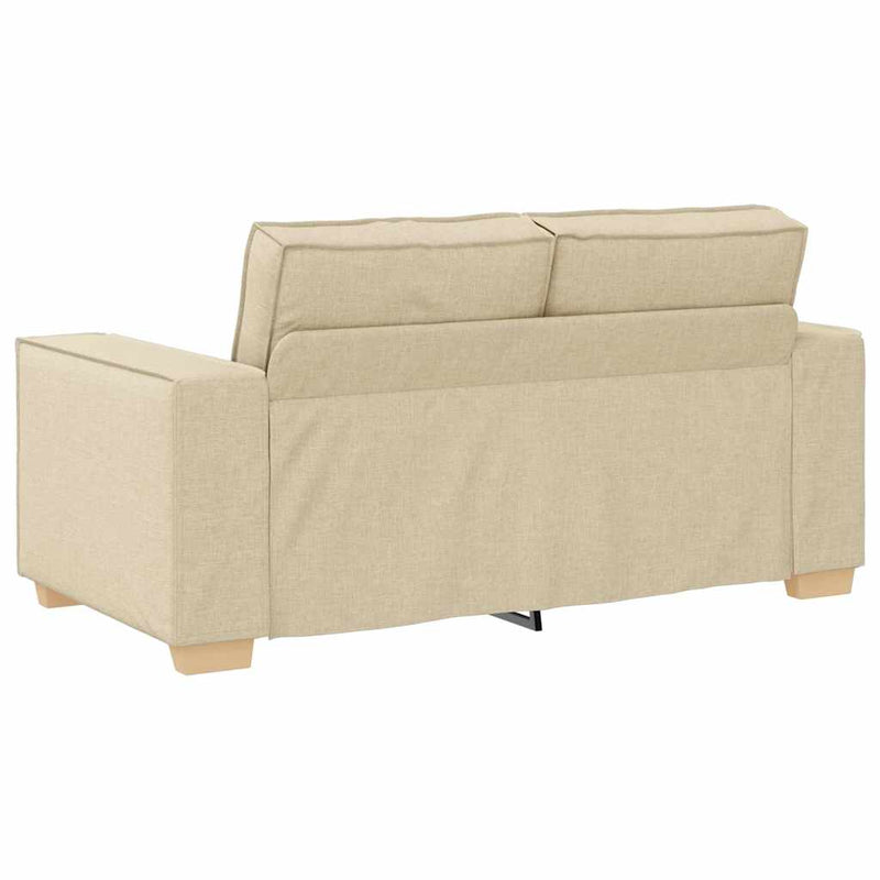 Canapea 3 buc. Crem Material textil din in