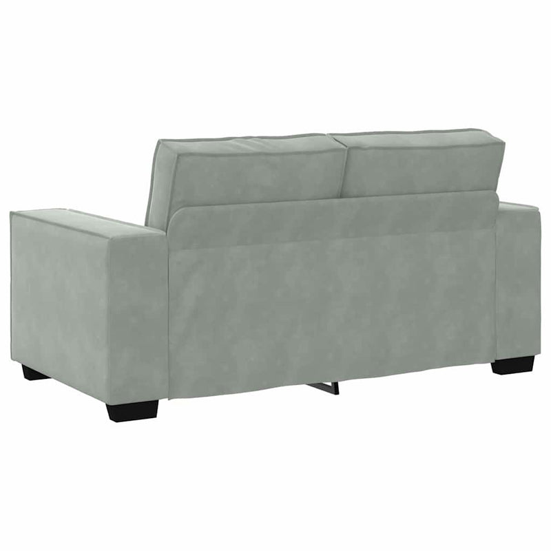 Canapea 3 buc. Gri deschis Material textil din in