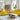 Set de canapele cu perne, 3 piese, galben, catifea