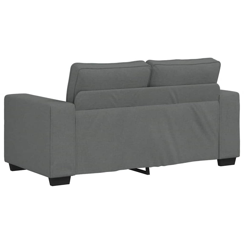 Set de canapele cu perne, 3 piese, gri închis, textil