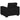 Set de canapele cu perne, 3 piese, negru, textil