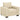Set de canapele cu perne, 3 piese, crem, textil