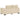 Set de canapele cu perne, 3 piese, crem, textil