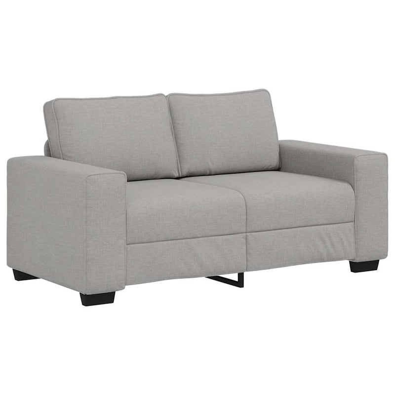 Set de canapele cu perne, 3 piese, gri nor, textil