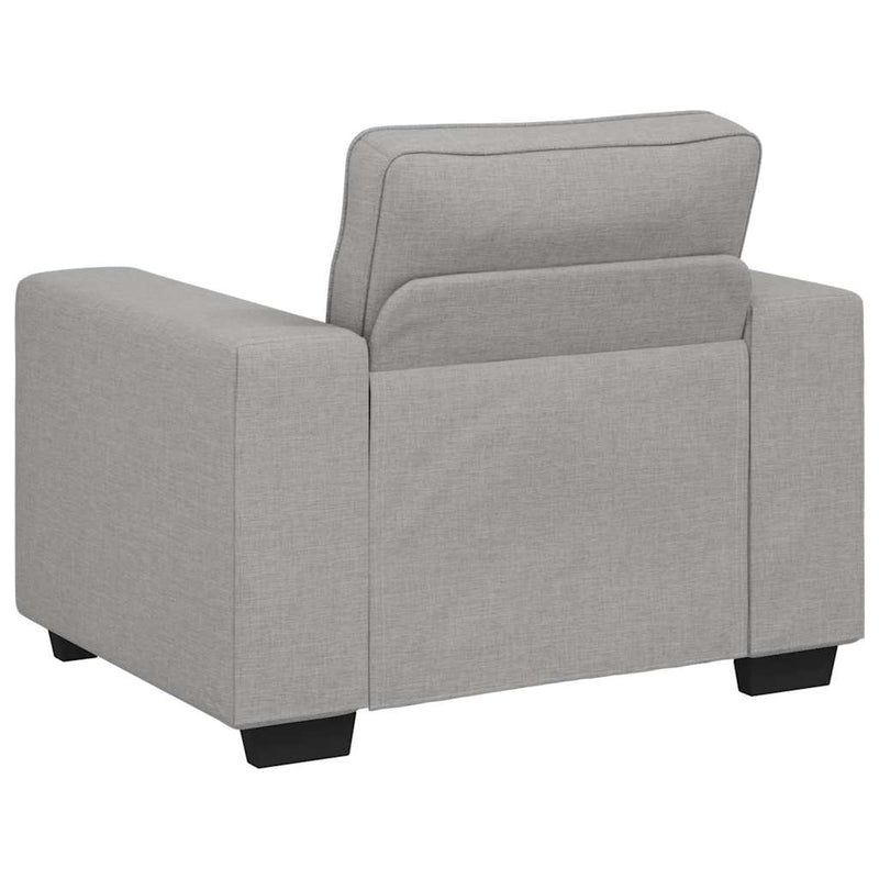 Set de canapele cu perne, 3 piese, gri nor, textil