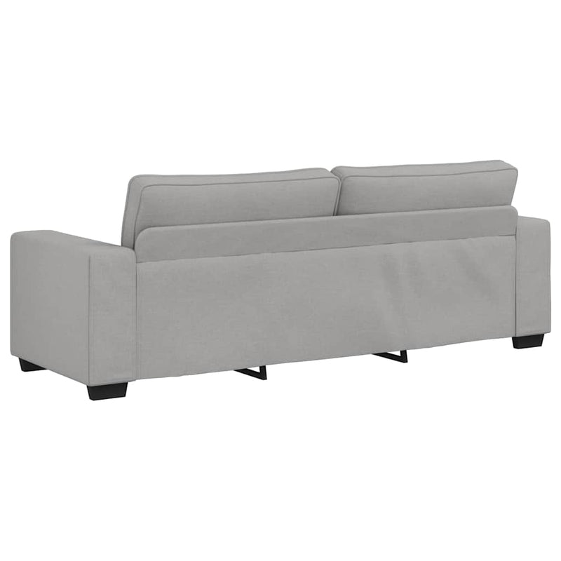 Set de canapele cu perne, 3 piese, gri nor, textil