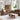 Canapea 3 buc. Maro Material textil din in