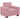 Set de canapele cu perne, 3 piese, roz, catifea