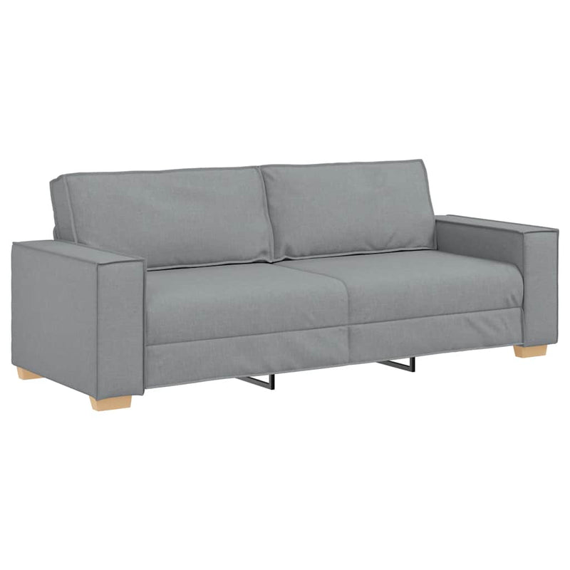 Set de canapele cu perne, 2 piese, gri deschis, textil