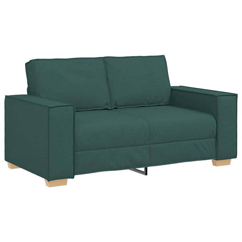 Set de canapele cu perne, 2 piese, verde închis, textil