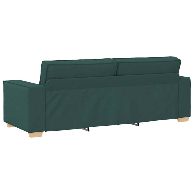 Set de canapele cu perne, 2 piese, verde închis, textil
