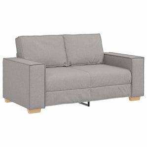 Set de canapele cu perne, 2 piese, gri nor, textil