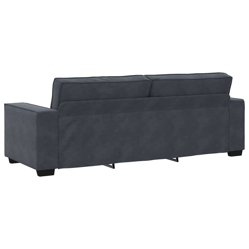Set de canapele cu perne, 2 piese, gri închis, catifea