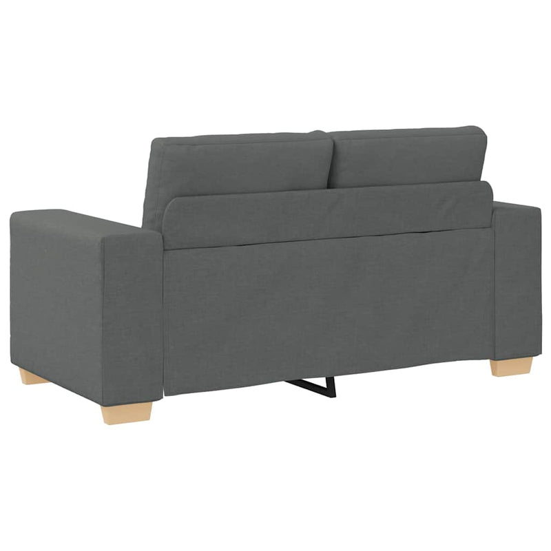 Set canapele 2 piese cu perne gri închis, material textil