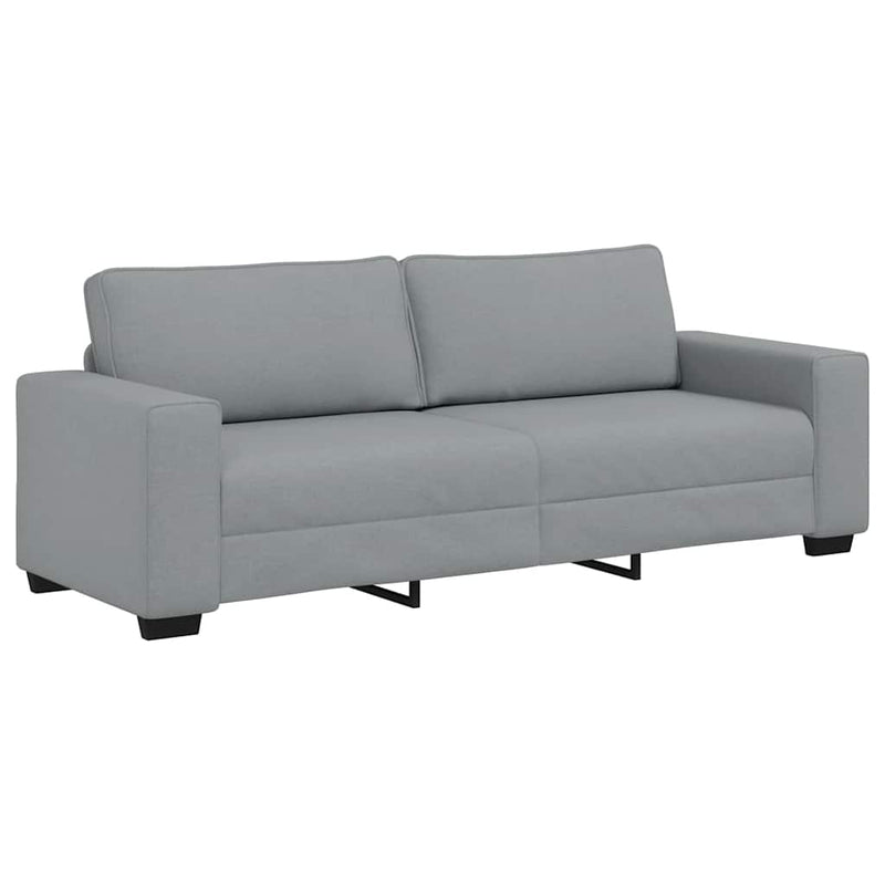 Set de canapele cu perne, 2 piese, gri deschis, textil