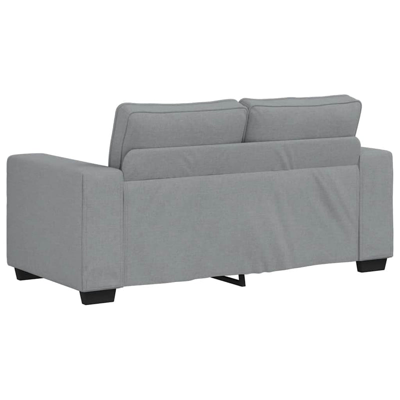 Set de canapele cu perne, 2 piese, gri deschis, textil