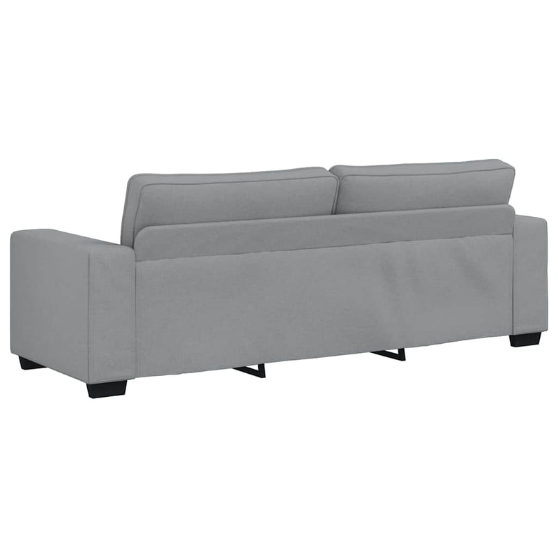 Set de canapele cu perne, 2 piese, gri deschis, textil