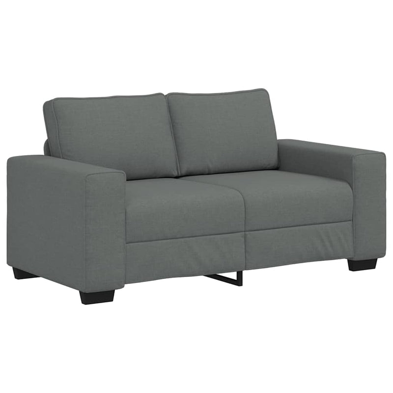 Set de canapele cu perne, 2 piese, gri închis, textil