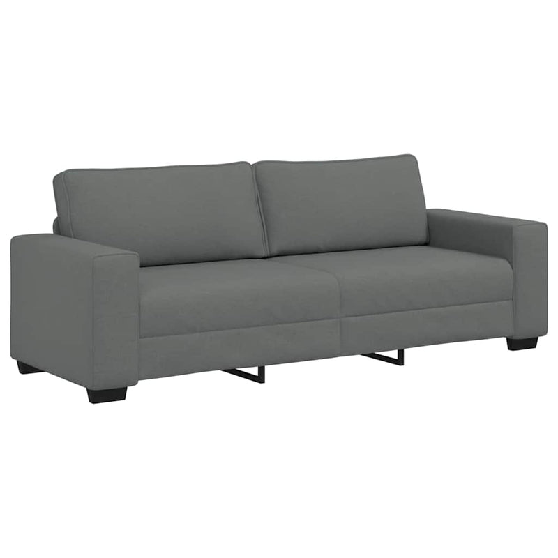 Set de canapele cu perne, 2 piese, gri închis, textil