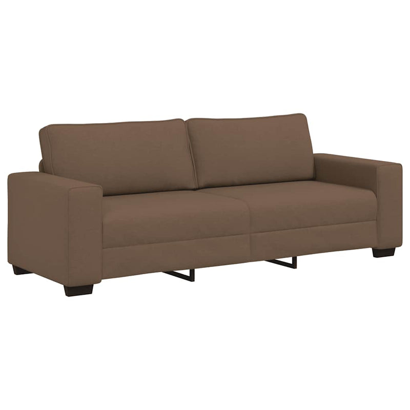 Set de canapele cu perne, 2 piese, maro, textil