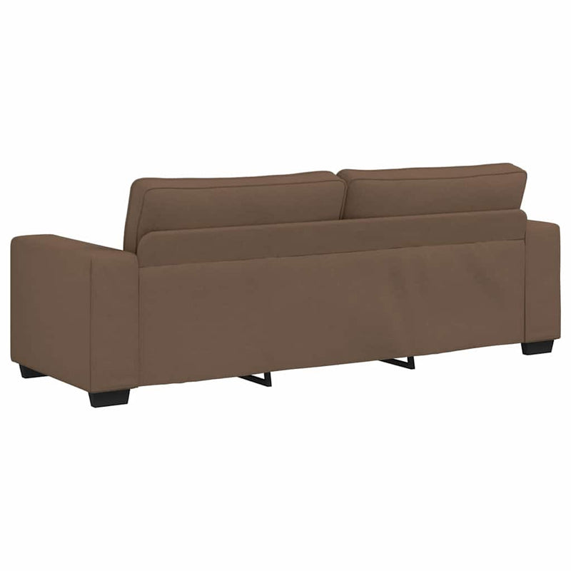 Set de canapele cu perne, 2 piese, maro, textil