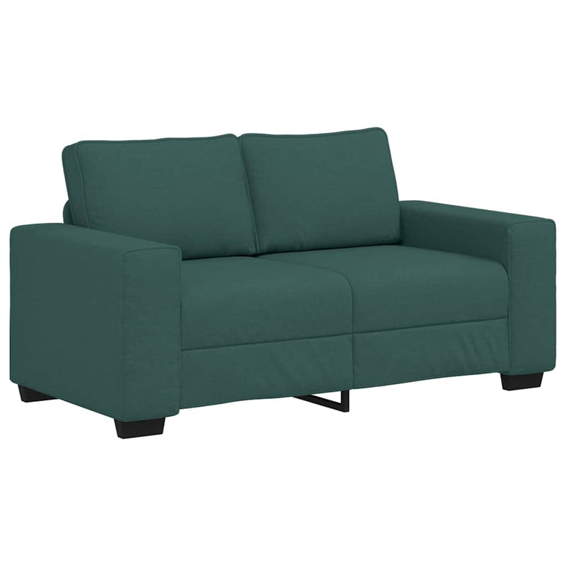 Set de canapele cu perne, 2 piese, verde închis, textil