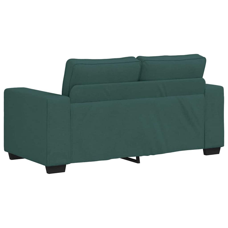 Set de canapele cu perne, 2 piese, verde închis, textil
