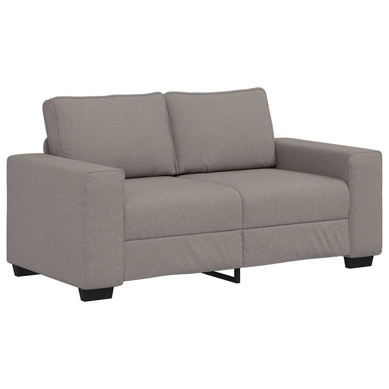 Set de canapea cu perne, 2 piese, gri taupe, material textil