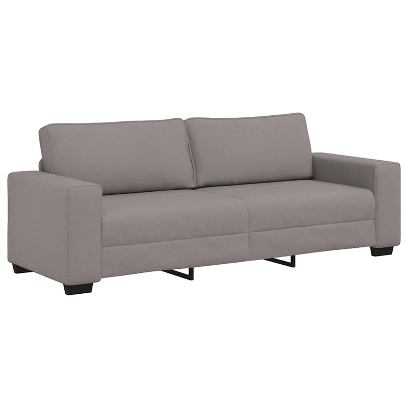 Set de canapea cu perne, 2 piese, gri taupe, material textil