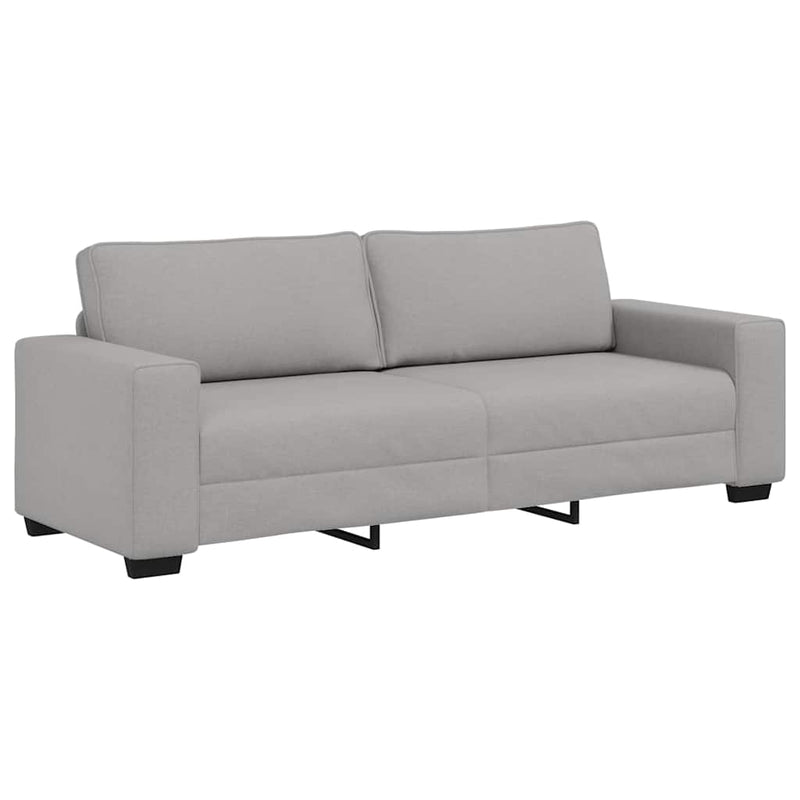 Set de canapele cu perne, 2 piese, gri nor, textil