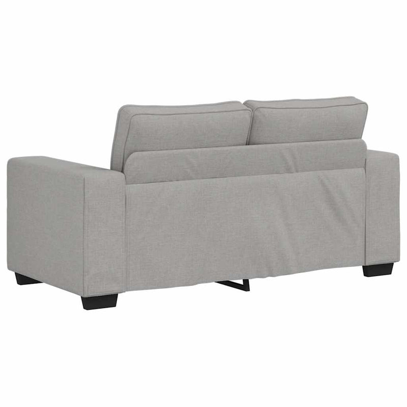 Set de canapele cu perne, 2 piese, gri nor, textil