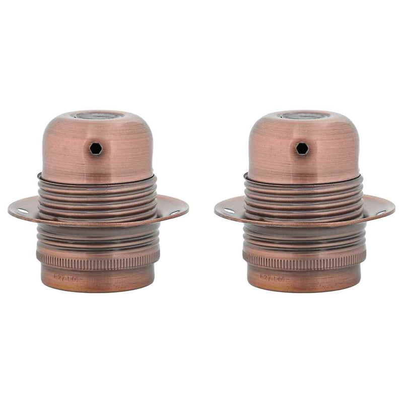 Suporturi de lampă 2 buc Roșu Bronz E27