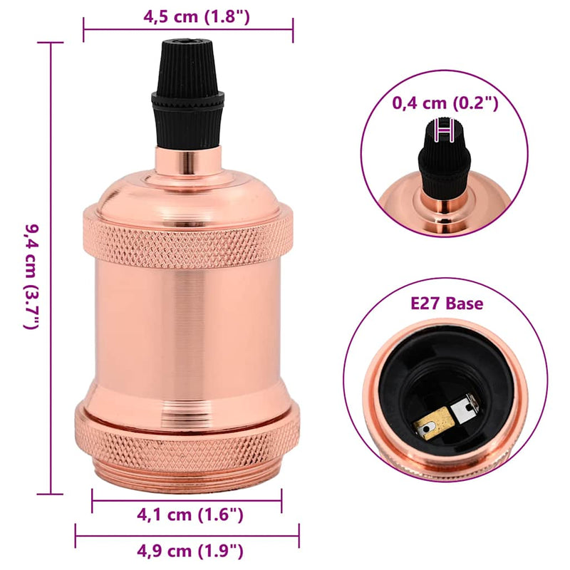 Suporturi de lampă 2 buc Rose Gold E27