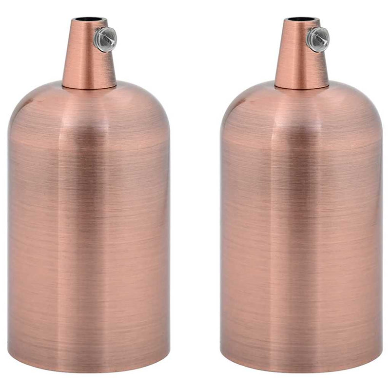 Suporturi de lampă 2 buc Roșu Bronz E27