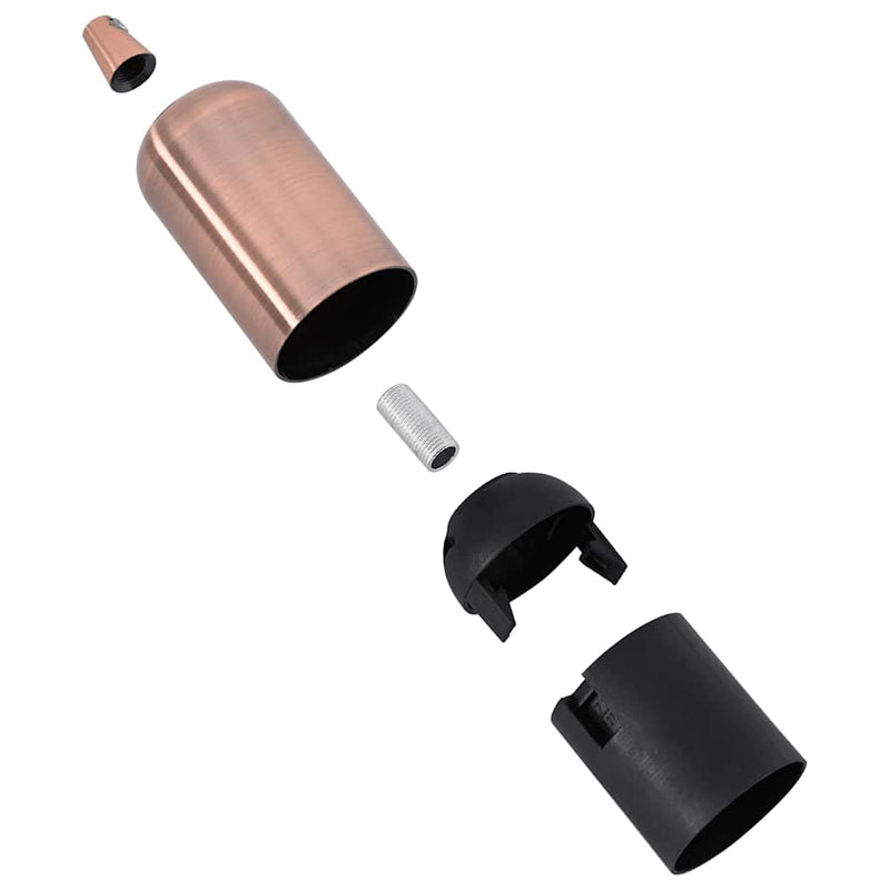 Suporturi de lampă 2 buc Roșu Bronz E27