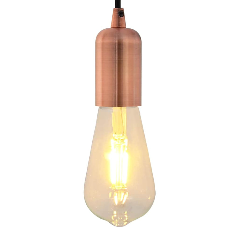 Suporturi de lampă 2 buc Roșu Bronz E27