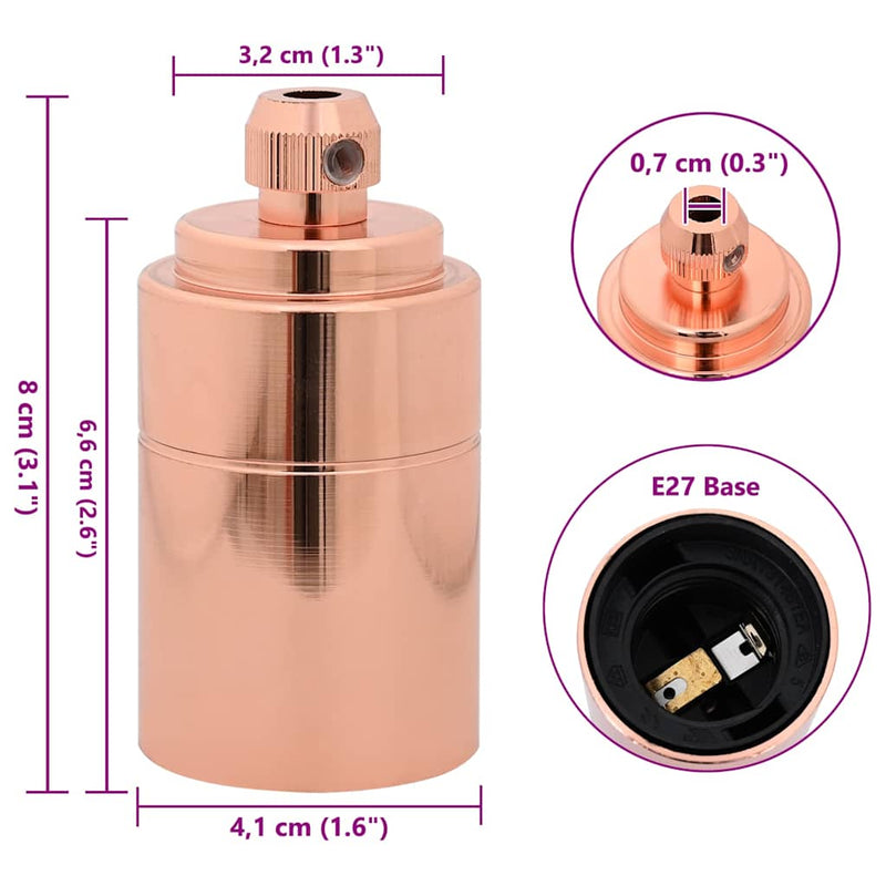 Suporturi de lampă 2 buc Rose Gold E27