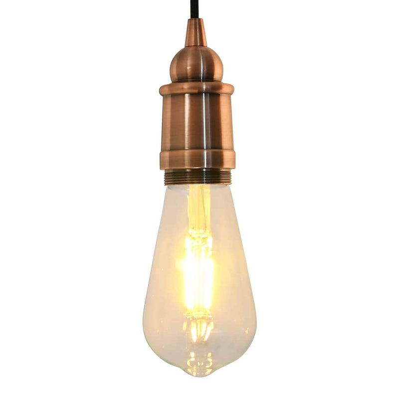 Suporturi de lampă 2 buc Roșu Bronz E27