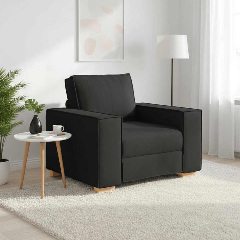 Canapea fotoliu negru 100x78x84 cm material textil