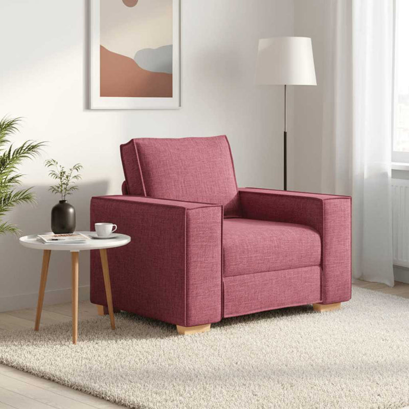 Fotoliu canapea roșu vin, 100x78x84 cm, material textil