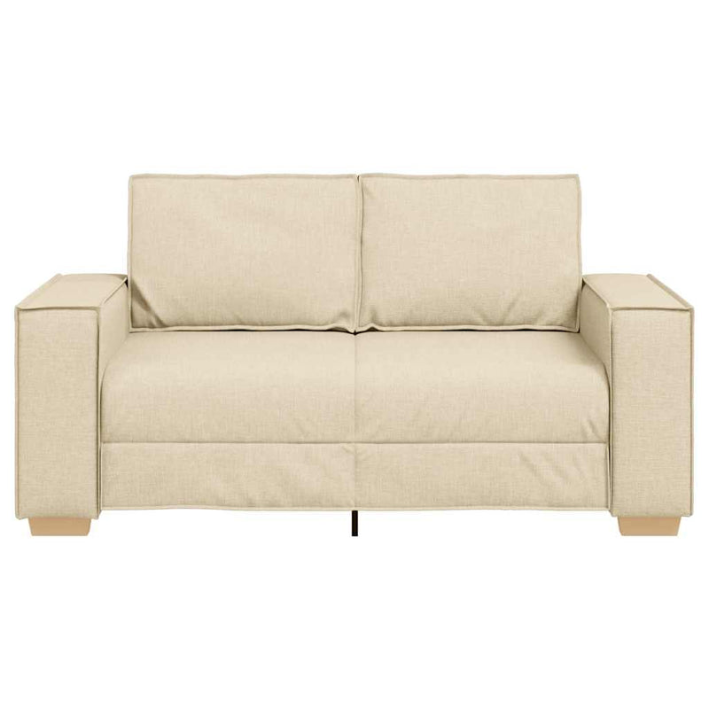 Canapea cu 2 locuri, crem, 160x78x84 cm, material textil