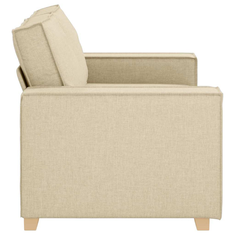 Canapea cu 2 locuri, crem, 160x78x84 cm, material textil
