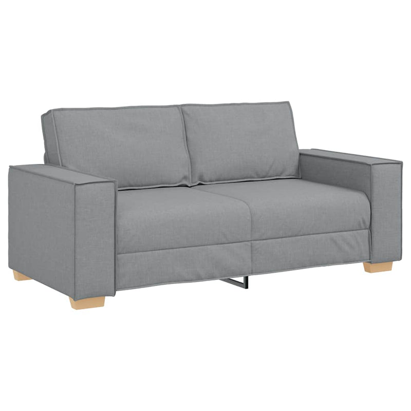 Canapea cu 2 locuri, gri deschis, 180x78x84 cm, material textil