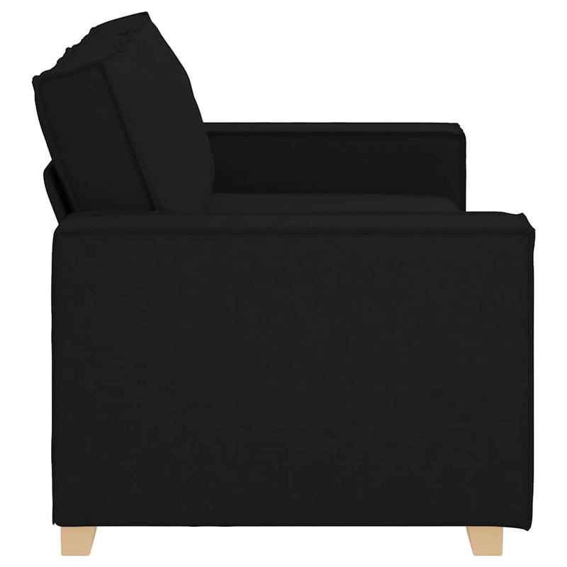 Canapea cu 2 locuri, neagră, 180x78x84 cm, material textil