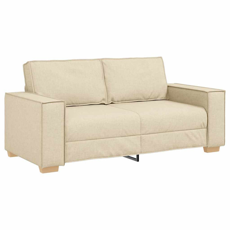 Canapea cu 2 locuri, crem, 180x78x84 cm, material textil