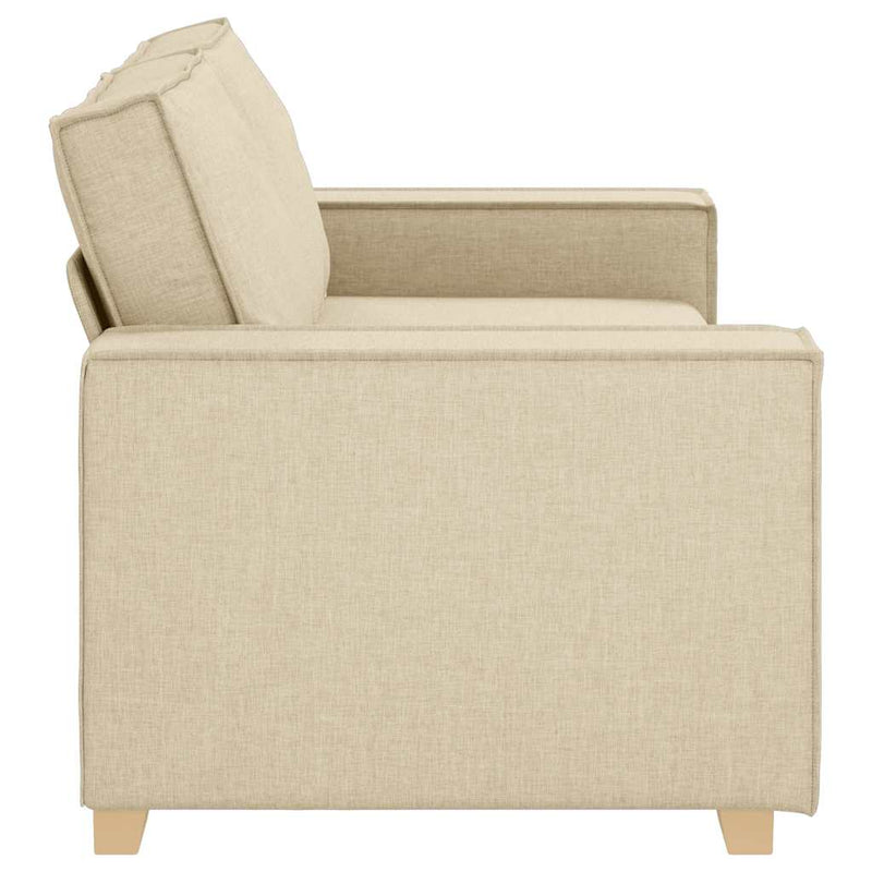 Canapea cu 2 locuri, crem, 180x78x84 cm, material textil