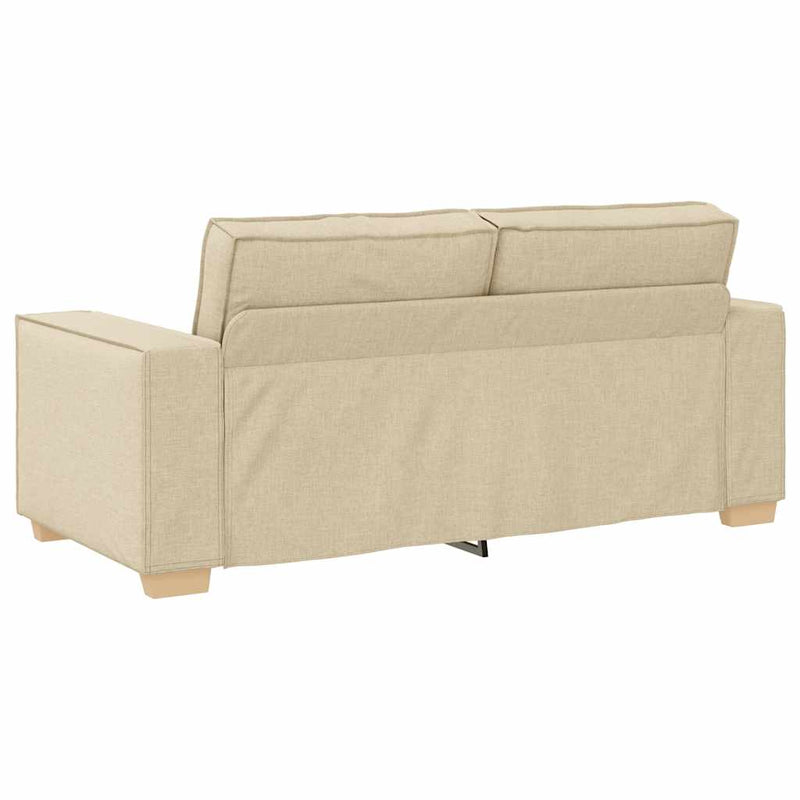Canapea cu 2 locuri, crem, 180x78x84 cm, material textil