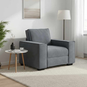 Canapea scaun gri închis 100x78x84 cm catifea